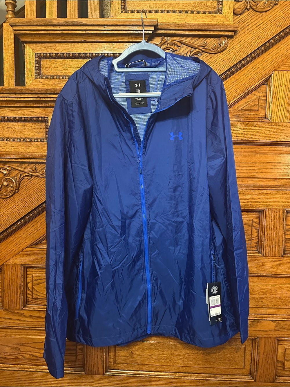 Under Armour Men’s Royal Blue Hooded Windbreaker Jacket